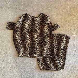 LALA shirt and wide leg pant set